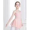 imageDaydance Skirted Leotards Girls Short Sleeve Leotard Dress for Ballet DanceBallet Pinkliningcamisole Dress