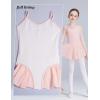 imageDaydance Skirted Leotards Girls Short Sleeve Leotard Dress for Ballet DanceBallet Pinkliningcamisole Dress