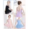 imageDaydance Skirted Leotards Girls Short Sleeve Leotard Dress for Ballet DanceBlackliningcamisole Dress