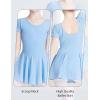 imageDaydance Skirted Leotards Girls Short Sleeve Leotard Dress for Ballet DanceBlueliningshort Sleeve Dress