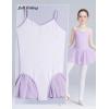 imageDaydance Skirted Leotards Girls Short Sleeve Leotard Dress for Ballet DanceLilacliningcamisole Dress