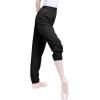 imageDaydance Teen Girls Women Ballet Ripstop Pants Lightweight Intensity Nylon Perspiration Trousers for DanceBlack