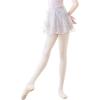imageDaydance White Ballet Wrap Skirts for Women Lyrical Embroider Dance Skirts 2 LayersGray