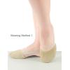 imageDaydance Women Girls Rhythmic Gymnastic Shoes Microfiber Lyrical Half Toe ShoesTan