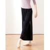 imageDaydance Women Palazzo Pants Loose 2 Layers Side Slit Loungewear for Dance Ballet YogaBlack2 Layers