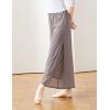 imageDaydance Women Palazzo Pants Loose 2 Layers Side Slit Loungewear for Dance Ballet YogaGrey2 Layers
