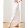 imageDaydance Women Palazzo Pants Loose 2 Layers Side Slit Loungewear for Dance Ballet YogaWhite2 Layers