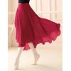 imageDaydance Womens Ballet Skirts Long Sheer Dance Skirts Black with Tie WaistBurgundy82cm