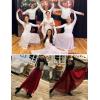 imageDaydance Womens Ballet Skirts Long Sheer Dance Skirts Black with Tie WaistBurgundy82cm