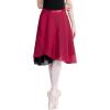 imageDaydance Womens Ballet Skirts Long Sheer Dance Skirts Black with Tie WaistBurgundyblack58cm
