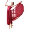 imageDaydance Womens Ballet Skirts Long Sheer Dance Skirts Black with Tie WaistBurgundyelastic Waist