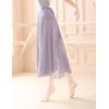 imageDaydance Womens Ballet Skirts Long Sheer Dance Skirts Black with Tie WaistGray Purple82cm