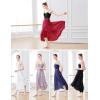 imageDaydance Womens Ballet Skirts Long Sheer Dance Skirts Black with Tie WaistGrey82cm