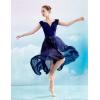 imageDaydance Womens Ballet Skirts Long Sheer Dance Skirts Black with Tie WaistNavy82cm