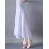 imageDaydance Womens Ballet Skirts Long Sheer Dance Skirts Black with Tie WaistWhite82cm
