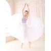 imageDaydance Womens Ballet Skirts Long Sheer Dance Skirts Black with Tie WaistWhiteelastic Waist
