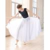 imageDaydance Womens Ballet Skirts Long Sheer Dance Skirts Black with Tie WaistWhiteelastic Waist