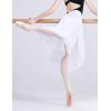 imageDaydance Womens Ballet Skirts Long Sheer Dance Skirts Black with Tie WaistWhitewhite58cm