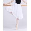 imageDaydance Womens Ballet Skirts Long Sheer Dance Skirts Black with Tie WaistWhitewhite58cm
