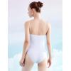 imageDaydance Womens Dance Leotards Camisole Cotton Ballet BodysuitWhiteinserted Mesh
