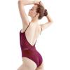 imageDaydance Camisole Dance Leotards for Women Cotton Spaghetti Straps Ballet CostumesBurgundysingle Straps