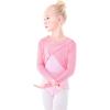 imageDaydance Kids Girls Ballet Shrug Knit Pullover Dance Sweater with Thumb HolesPink