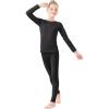 imageDaydance Nude Kids Girls Base Layers Set Tan Active Undergarments for Dance Ballet Gymnastics Performance in WinterBlackfootless