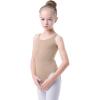 imageDaydance Tan Leotard Kids Seamless Camisole Dance Leotards for Ballet Gymnastics with Adjustable StrapsTan