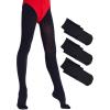 imageDaydance Untra Soft Footed Girls Womens Tights for Ballet Dance School 80 DenierBlack3 Pairs