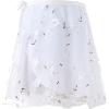 imageDaydance White Ballet Wrap Skirts for Women Lyrical Embroider Dance Skirts 2 LayersWhite