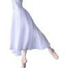 imageDaydance Womens Ballet Skirts Long Sheer Dance Skirts Black with Tie WaistWhite82cm