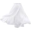imageDaydance Womens Ballet Skirts Long Sheer Dance Skirts Black with Tie WaistWhitewhite58cm