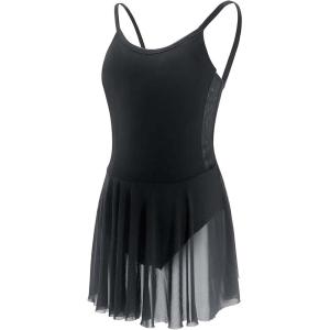 imageDaydance 34 Sleeve Black Leotards for Women Skirted Ballet Dress Adult Dance AttireCamisole Dress