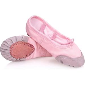 imageDaydance Ballet Slippers Soft Split Sole Dance Shoes Toddler Kids Boys Girls AdultPink
