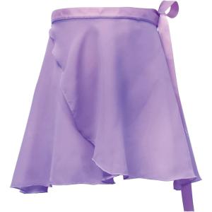 imageDaydance Black Girls Women Ballet Wrap Skirts Sheer Chiffon Dance Over Scarf for LeotardsLavender