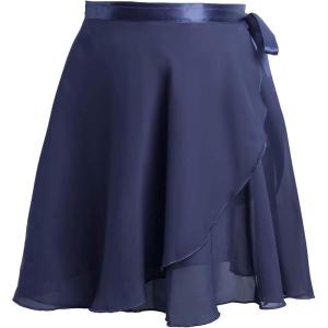 imageDaydance Black Girls Women Ballet Wrap Skirts Sheer Chiffon Dance Over Scarf for LeotardsNavy