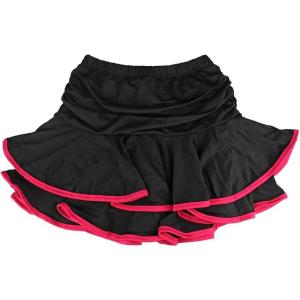 imageDaydance Girls Dance Skirt Latin Ballroom Samba Tango Practice Dress with Boy ShortsBlackfusia