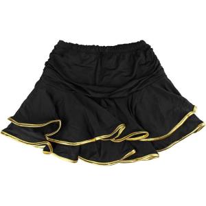 imageDaydance Girls Dance Skirt Latin Ballroom Samba Tango Practice Dress with Boy ShortsBlackgold