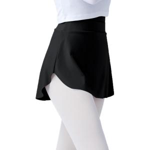 imageDaydance Girls Women Pull On Ballet Skirt Elastic Mini Skirt for DancingBlack