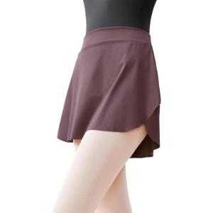 imageDaydance Girls Women Pull On Ballet Skirt Elastic Mini Skirt for DancingBrown