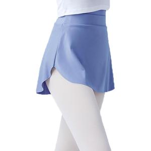 imageDaydance Girls Women Pull On Ballet Skirt Elastic Mini Skirt for DancingLight Blue