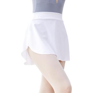 imageDaydance Girls Women Pull On Ballet Skirt Elastic Mini Skirt for DancingWhite