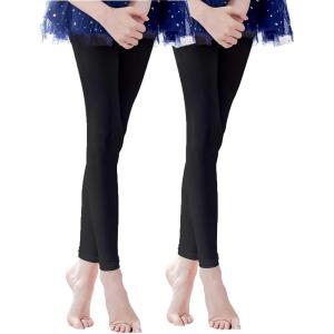 imageDaydance Girls Womens Footless Tights for Dance Balle GymnasicsBlackblack