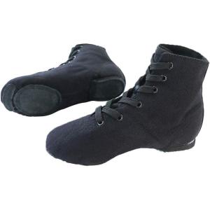 imageDaydance Lace Up Jazz Boots Ankle Length Dance Shoes for Kids Girl Boy Women AdultBlack