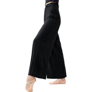 imageDaydance Modal Black Palazzo Pants for Dance Teen Girls Wide Leg Sweatpants for Ballet Work Out Yoga