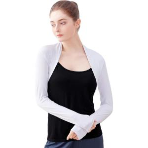 imageDaydance Modal Cotton Teens Women Bolero Shrug for Dance Leotards DressWhite