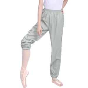 imageDaydance Teen Girls Women Ballet Ripstop Pants Lightweight Intensity Nylon Perspiration Trousers for DanceGreen