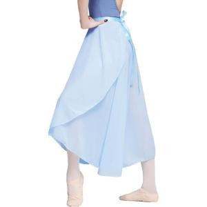 imageDaydance Womens Ballet Skirts Long Sheer Dance Skirts Black with Tie WaistSky Blue82cm