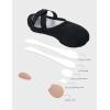 imageCloud Soft 4 Way Stretch Canvas Ballet Shoes Split Sole Dance Slippers for Toddler Girls Little Big Kids TrainingD813black