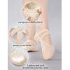 imageCloud Soft 4 Way Stretch Canvas Ballet Shoes Split Sole Dance Slippers for Toddler Girls Little Big Kids TrainingD813light Pink
